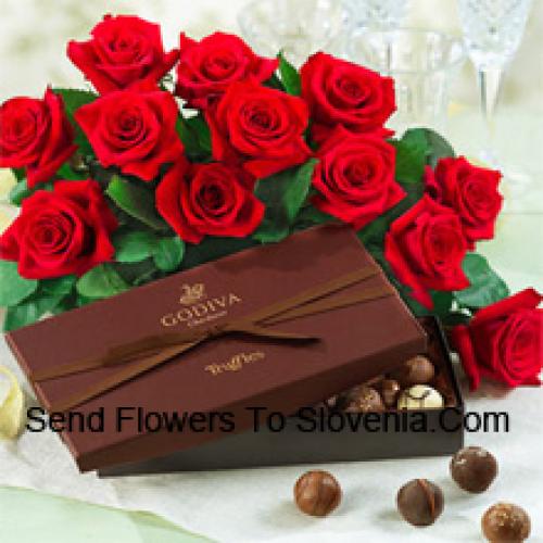 11 Beautiful Roses with Delicious Chocolates