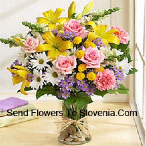 Elegant Assorted Flowers in Vase