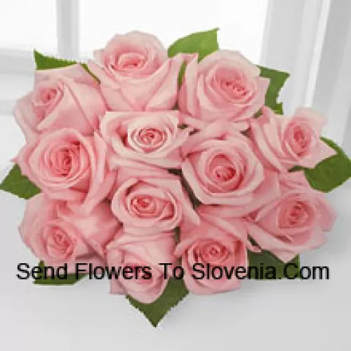 Bunch Of 11 Pink Roses