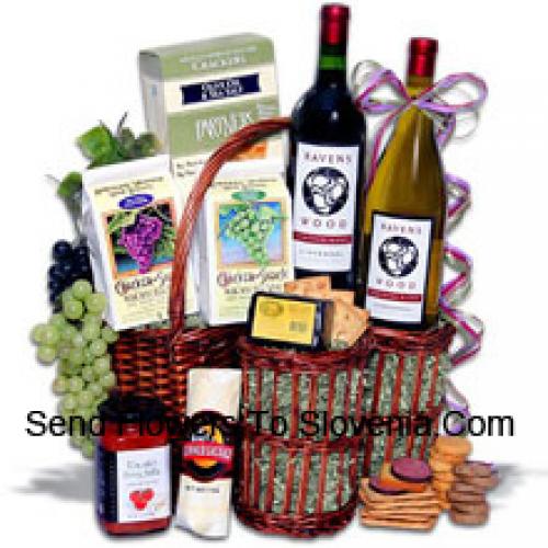 Alluring Gift Basket Containing Wine